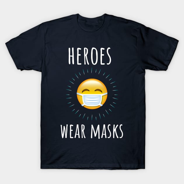 Heroes Wear Masks - Cute Medical Emoji Health Care Worker T-Shirt by bonmotto